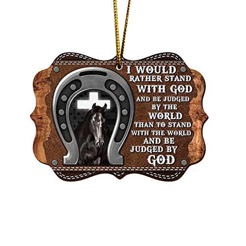 All Over Printed Horse Ornament, Horse Girl Ornament, Christmas 2022 Ornament, Christmas Tree Ornament, 3.5" Wood Ornament 2 Sided, Gift for Her, Gift for Horse Lover (06)