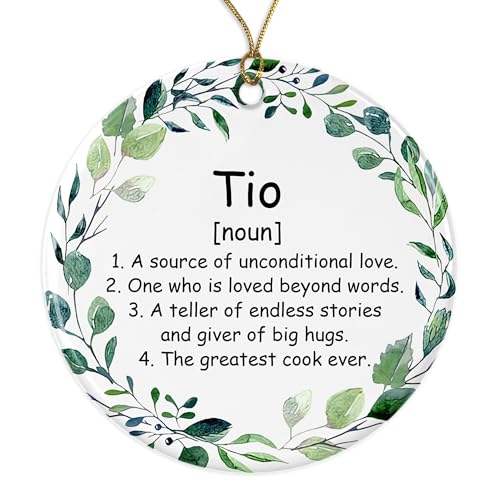 TIO Noun Ornament, Family Definition, TIO Definition Ornament, Christmas Ornament for TIO, TIO Gifts, Chirstmas Tree Ornament Printed on Both Sides