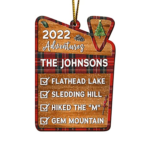 All Over Printed, Camping Ornaments, Campsite Camper Ornament, Christmas Tree Ornaments, 3.5" Wood Ornament 2 Sided, Gift for Family, Friend