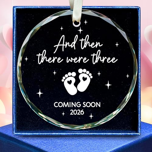 Gifts for Expecting Parents - Expecting Parents to Be Unique Gifts - Baby Pregnancy Announcement Gift Ideas for Husband, Family - Baby Ornament 2026 - Baby Pregnancy Announcement - Glass Ornament