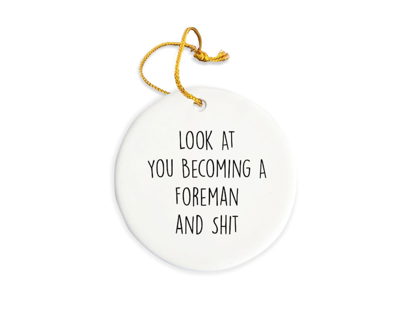 Foreman Ornament, Foreman Christmas Ornament, Foreman Christmas Tree Ornament, Foreman Gift, Christmas Decorations, 3" Circle Ceramic Ornament