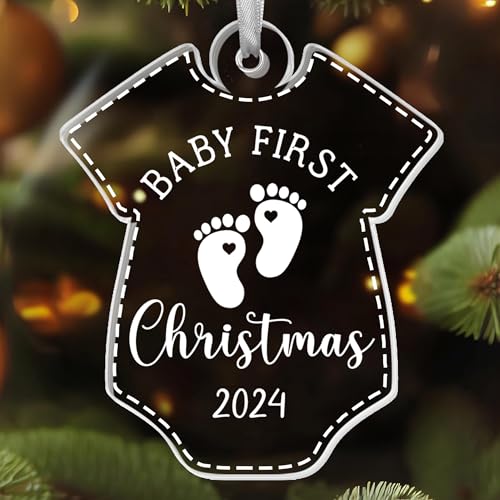 Baby's First Christmas Ornament 2024 Girl, Boy - Babys 1st Christmas Ornament 2024 - Best Baby Gifts 2024, My First Christmas Ornament 2024 - First Christmas Baby Girl Boy Ornament 2024, Baby Ornament