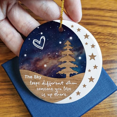 The Sky Looks Different Ornament, Remembrance Ornament, Loss of Loved One Ornament, Memorial Ornament, In Memory Of Gift, Christmas Sympathy Gift, Bereavement Gift