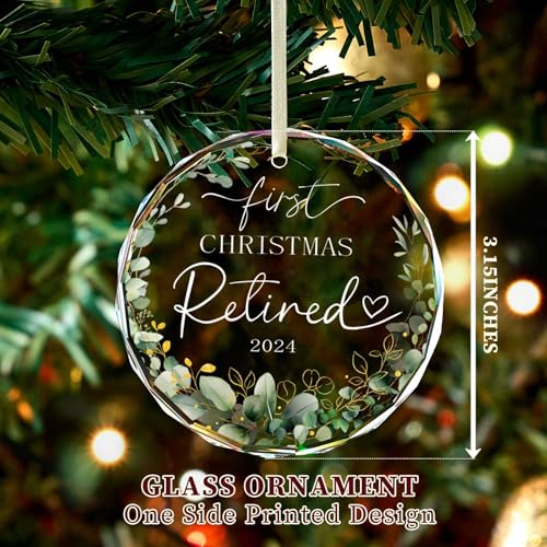 Retirement Gifts for Women,Retirement Ornament 2024,First Christmas Retired Ornament 2024,Retired Ornament,Christmas Tree Decorations