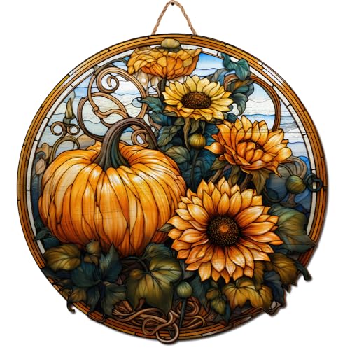 2D Flat All Over Printed, Pumpkin Wooden Sign, Fall Sign, Autumn Sign, 18" Wood Sign, Autumn Decor, Fall Decorations