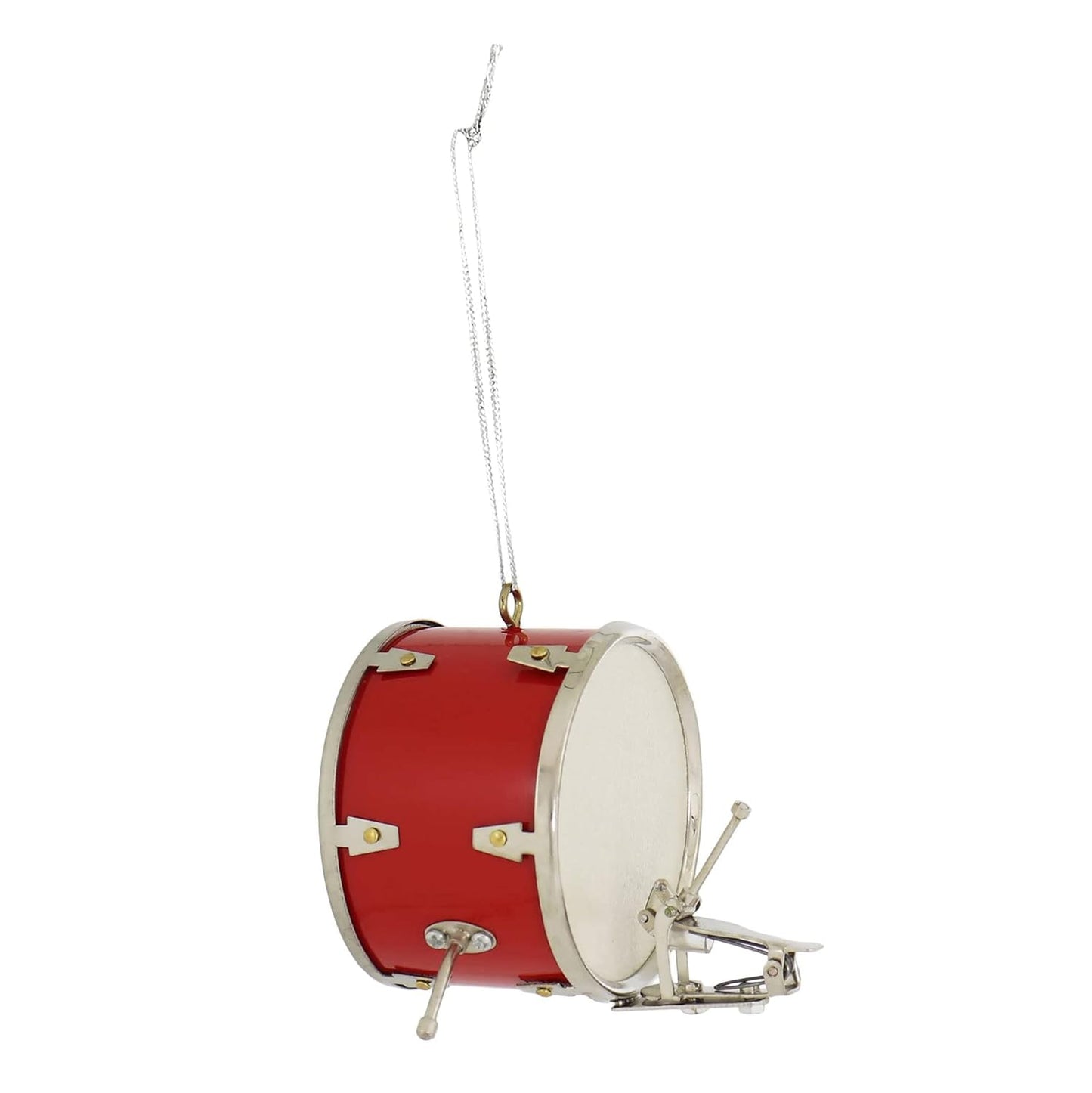 Gold Drum Set Ornament - Mini Drum Ornament - Musical Instrument Ornament for Drummers