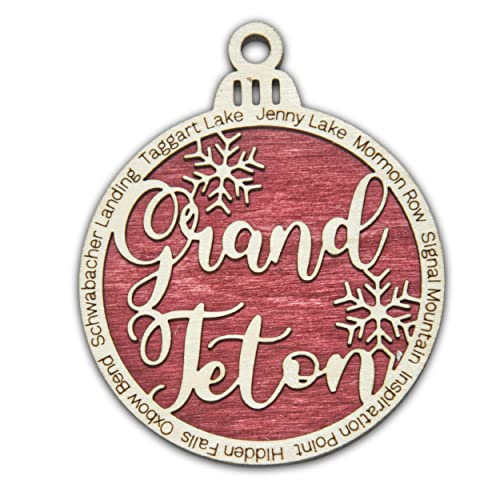 Grand Teton National Park Christmas Ornament | Grand Teton Christmas Ornament | Grand Teton Wooden Christmas Ornament