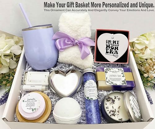 Mother's Day,Birthday, for Mama-Gifts for Mother Coach,Lacrosse Game Day Present for Mama,Sport Mom Present,Ceramic Heart Shaped Ornament-in My Lacrosse Mom Era