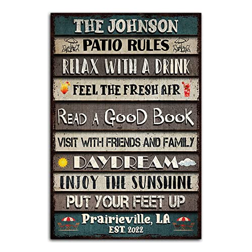 All Over Printed, Hot Tub Rules Metal Sign 12x16 Inches, Hot Tub Funny Sign, Toilet Decorations Wall Hanging