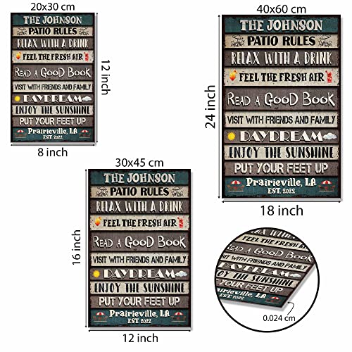 All Over Printed, Hot Tub Rules Metal Sign 12x16 Inches, Hot Tub Funny Sign, Toilet Decorations Wall Hanging