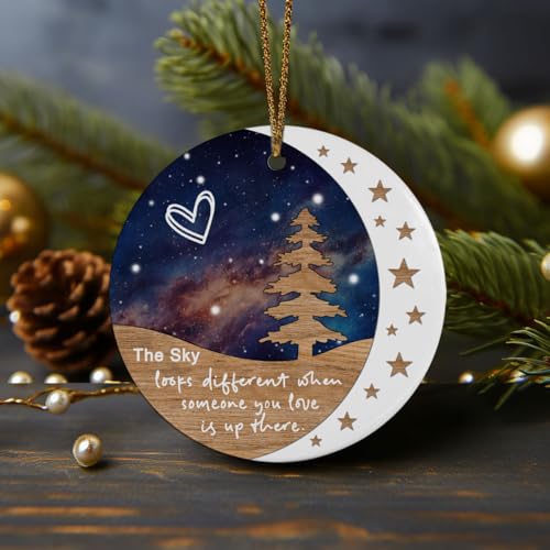 The Sky Looks Different Ornament, Remembrance Ornament, Loss of Loved One Ornament, Memorial Ornament, In Memory Of Gift, Christmas Sympathy Gift, Bereavement Gift