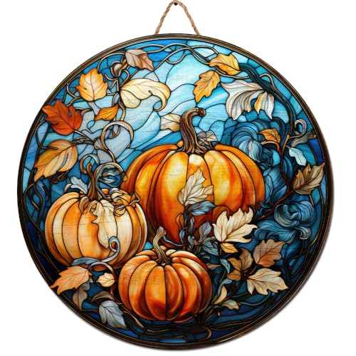 2D Flat All Over Printed, Pumpkin Wooden Sign, Fall Sign, Autumn Sign, 8"-18" Wood Sign, Autumn Decor, Fall Decorations