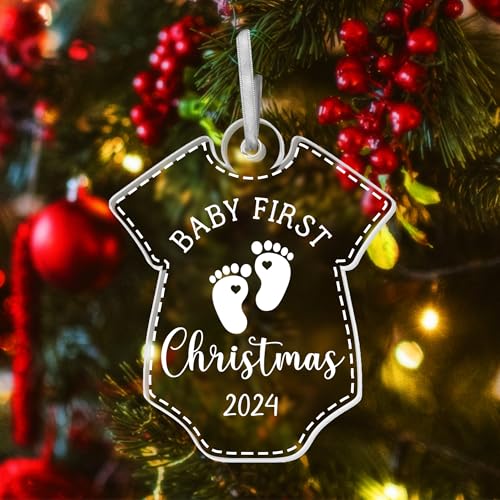 Baby's First Christmas Ornament 2024 Girl, Boy - Babys 1st Christmas Ornament 2024 - Best Baby Gifts 2024, My First Christmas Ornament 2024 - First Christmas Baby Girl Boy Ornament 2024, Baby Ornament