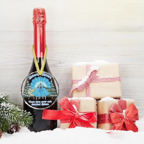 Gossby Gift for Sisters - Sister Gift from Sister - White Sisters Decor - Gifts for Women Best Friend - Car Hanging Decoration Ornament - Wine Bottle Decor