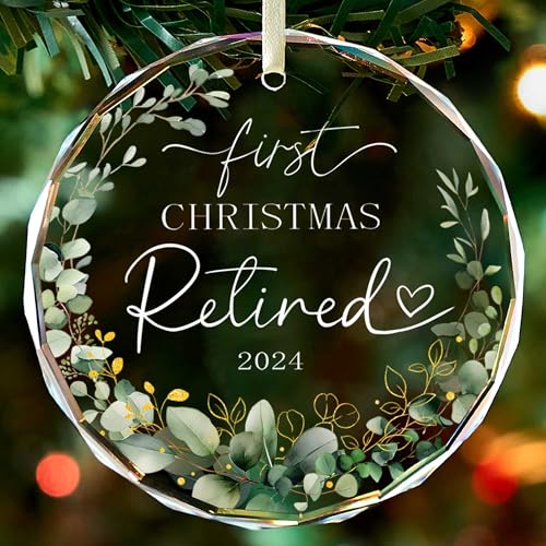 Retirement Gifts for Women,Retirement Ornament 2024,First Christmas Retired Ornament 2024,Retired Ornament,Christmas Tree Decorations