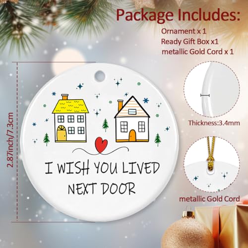 Neighbor Christmas Ornaments 2025, Chance Made Us Neighbors, Neighbor for Neighbors and Friends, Best Neighbor Gifts - Hello Neighbor