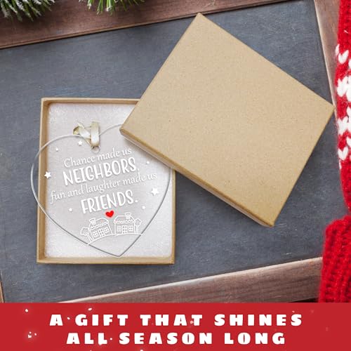 Neighbor Christmas Ornament - Friendship Christmas Ornaments - Neighbor Gifts for Friends, Bestie - Acrylic Neighborhood Ornament