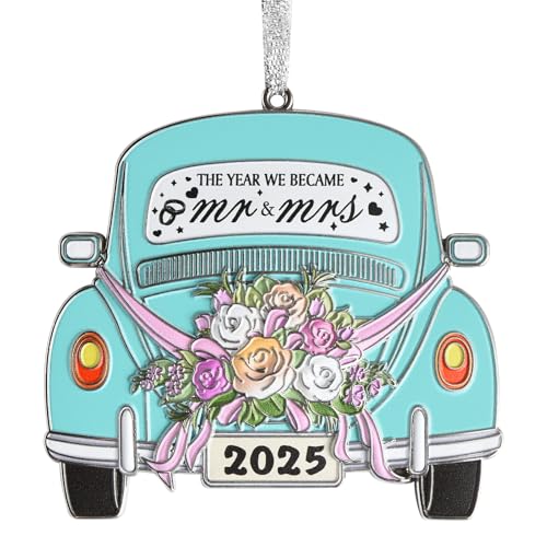 Venhoo Wedding Gifts for Couples 2025, Mr and Mrs Gifts, Wedding Gift Ideas for Newly Wed Couple, Bride, Bridal Shower, Future Mr & Mrs - Just Married Metal Hanging Ornament 2025
