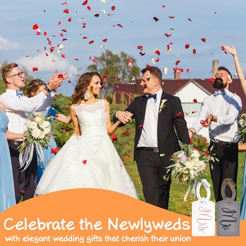 Mr and Mrs Tags, Wedding Gifts for Couples 2025, Luggage Tags for Suitcases, Bridal Shower Gifts for Vacation, Bride Travel Essentials for Women