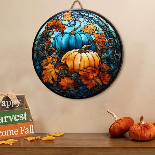 2D Flat All Over Printed, Pumpkin Wooden Sign, Fall Sign, Autumn Sign, Pumpkin Sign For Fall Decor, 8",12",18" Wood Sign, Autumn Decor, Fall Decorations (CSWS-EPHG-51951004)
