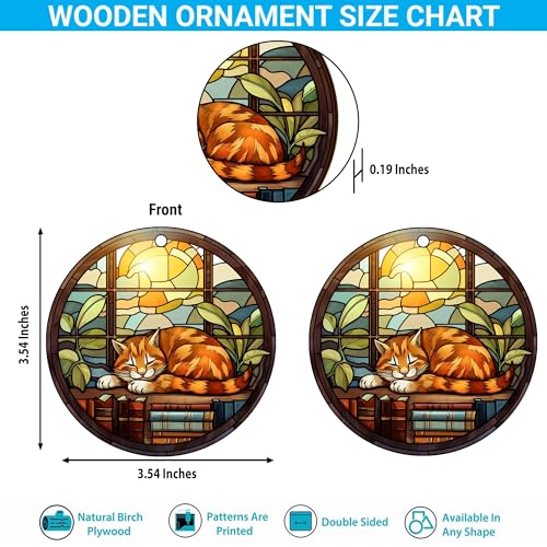 2D Flat All Over Printed, Book Ornaments, Bookshelf Christmas Ornaments, 2 Sides 3.5" Wood Ornament, Gift for Book Lover