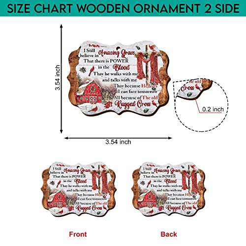 All Over Printed, God Religious Ornaments, Christmas Tree Ornaments, 3.5 inches Wood Ornament 2 Sided, Gift for Christmas