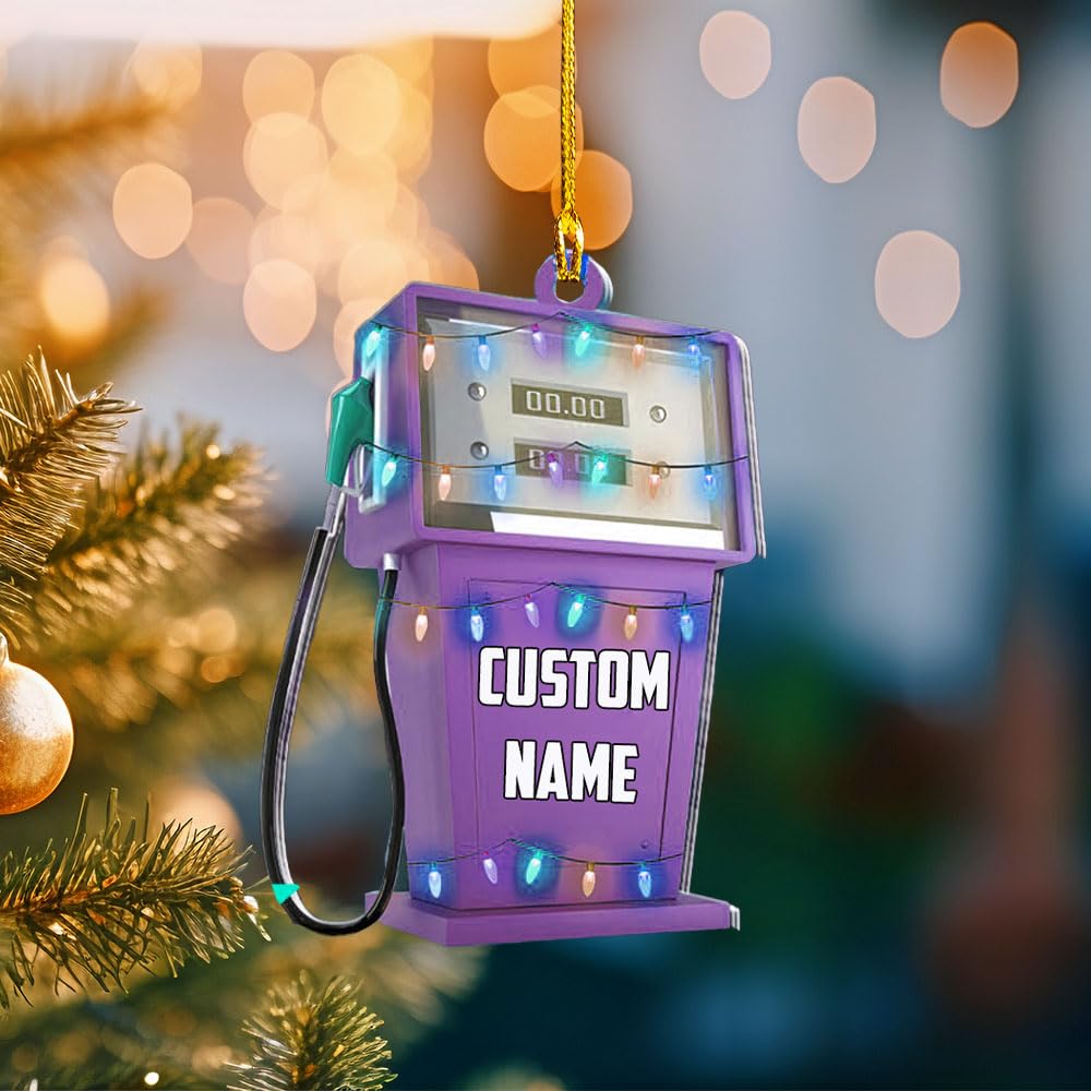 Gas Pump Christmas Ornament, Funny Gas Pump Ornament, Fuel Pump Ornament Gift, Gasoline Pump Ornament, Gas Station Ornament Decor (1, GP3)