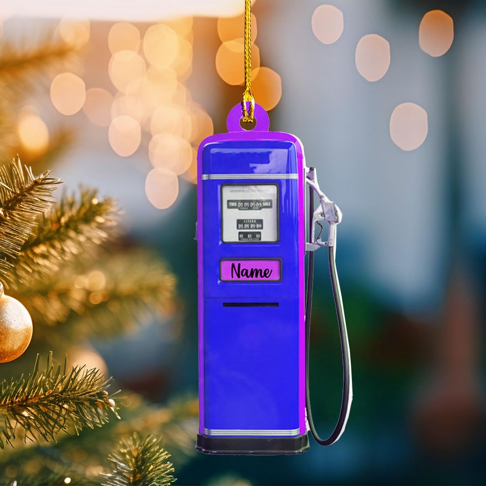 MonkeyVan Gas Pump Christmas Ornament, Funny Gas Pump Ornament, Fuel Pump Ornament Gift, Gasoline Pump Ornament, Gas Station Ornament Décor GasPump7