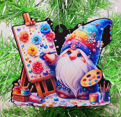 Art Gnome Ornament - Artist Painter Christmas Ornament