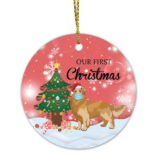 Christmas Tree Ornament, Golden Retriever Christmas Ornament Christmas Bauble, Xmas Ornaments Our First Christmas Ornament Pendant Christmas Decorations Hanging Ornament Keepsake