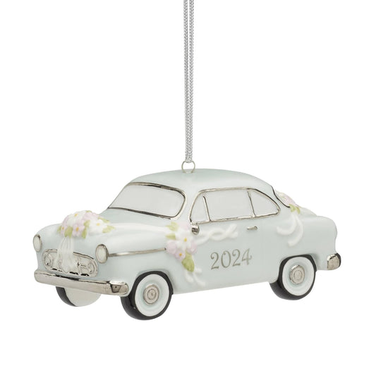 Lenox 895764 2024 Just Married Vintage Car Ornament, Christmas