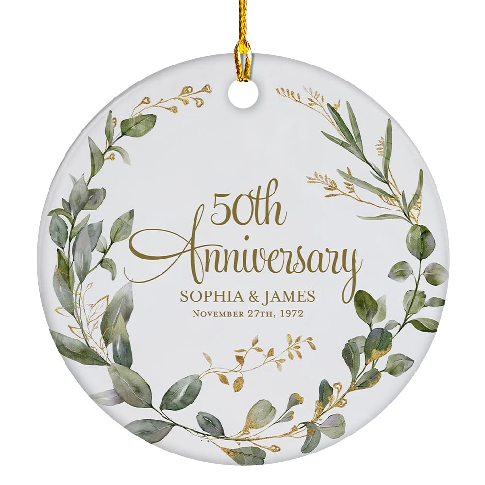 50th Wedding Anniversary Ornament, Wedding Ornament for Parents, 50th Anniversary Ornament Gift for Parents, Wedding Anniversary Ornament Gift