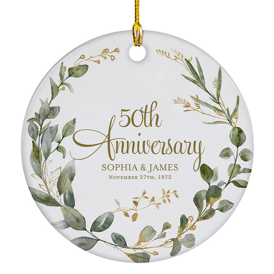 50th Wedding Anniversary Ornament, Wedding Ornament for Parents, 50th Anniversary Ornament Gift for Parents, Wedding Anniversary Ornament Gift