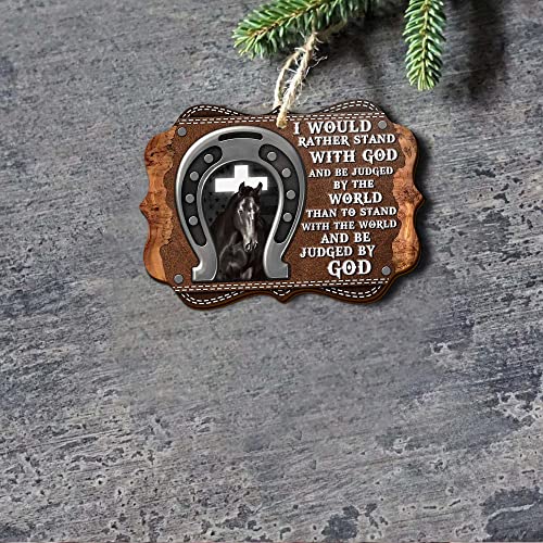 All Over Printed Horse Ornament, Horse Girl Ornament, Christmas 2022 Ornament, Christmas Tree Ornament, 3.5" Wood Ornament 2 Sided, Gift for Her, Gift for Horse Lover (06)