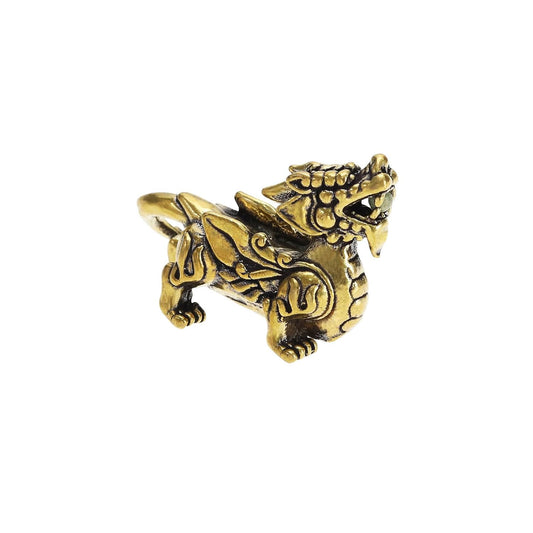 Create idea Brass Pi Xiu Ornament Solid Brass Mother Pixiu Ornament Pi Xiu Statue Decoration Home Ornament Office Desk Decorative Ornament Flying Mother Pi Xiu Ornament