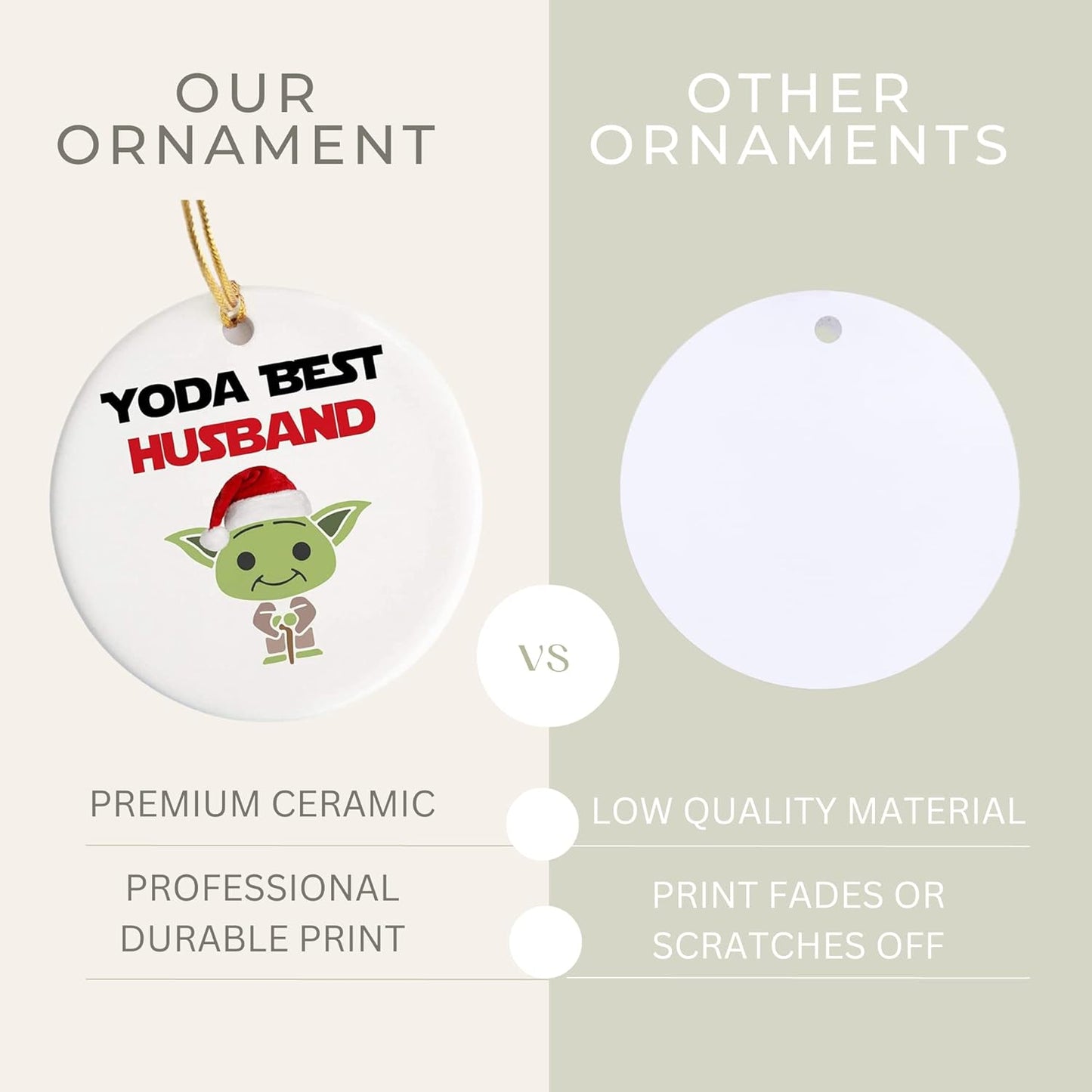 Husband Ornament, Ornament for Husband, Husband Christmas Ornaments, Funny Best Husband Ceramic Ornament