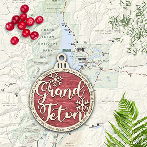 Grand Teton National Park Christmas Ornament | Grand Teton Christmas Ornament | Grand Teton Wooden Christmas Ornament