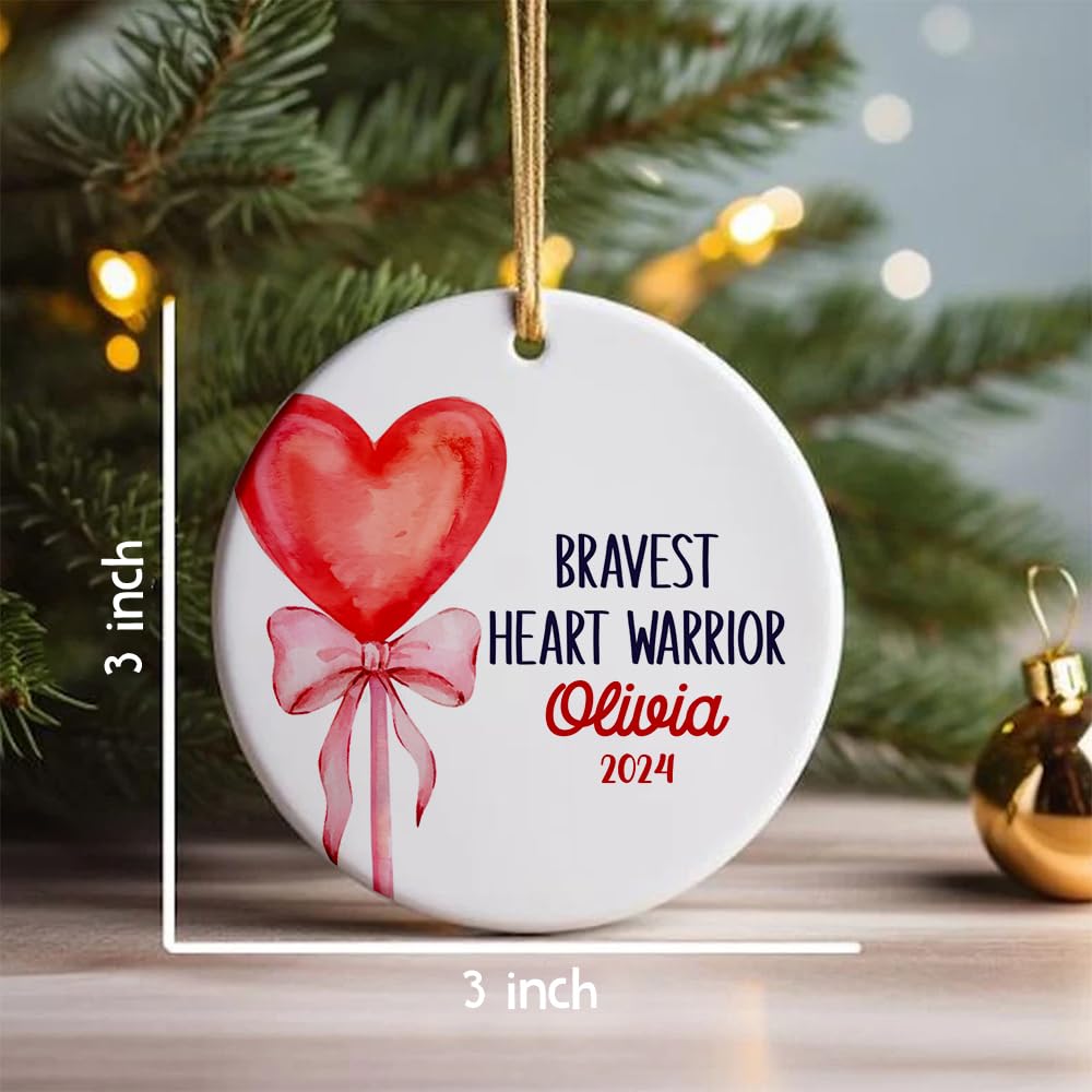 Heart Surgery Ornament, Open Heart Surgery Ornament, Heart Warrior Ornament, CHD Ornament, Heart Surgery Christmas Ornament Hanging Ornament for Home Decor, Ceramic Ornaments