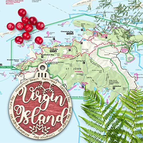 Virgin Islands National Park Christmas Ornament | Virgin Islands Christmas Ornament | Virgin Islands Wooden Christmas Ornament