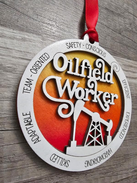 Oilfield Worker Christmas Ornament, Oilfield Christmas Ornament, Oilfield Worker Appreciation Ornament, Motivation Ornament for Oilfield Worker