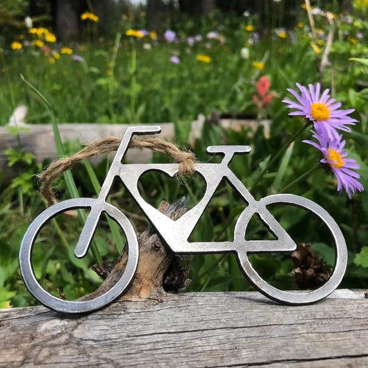 Christmas Bicycle Ornament, Bicycle Metal Christmas Ornament for Bike Lover, Minimalistic Bicycle Ornament, Bicycle Christmas Ornament, Sculptures Home Decor (1 Pcs)