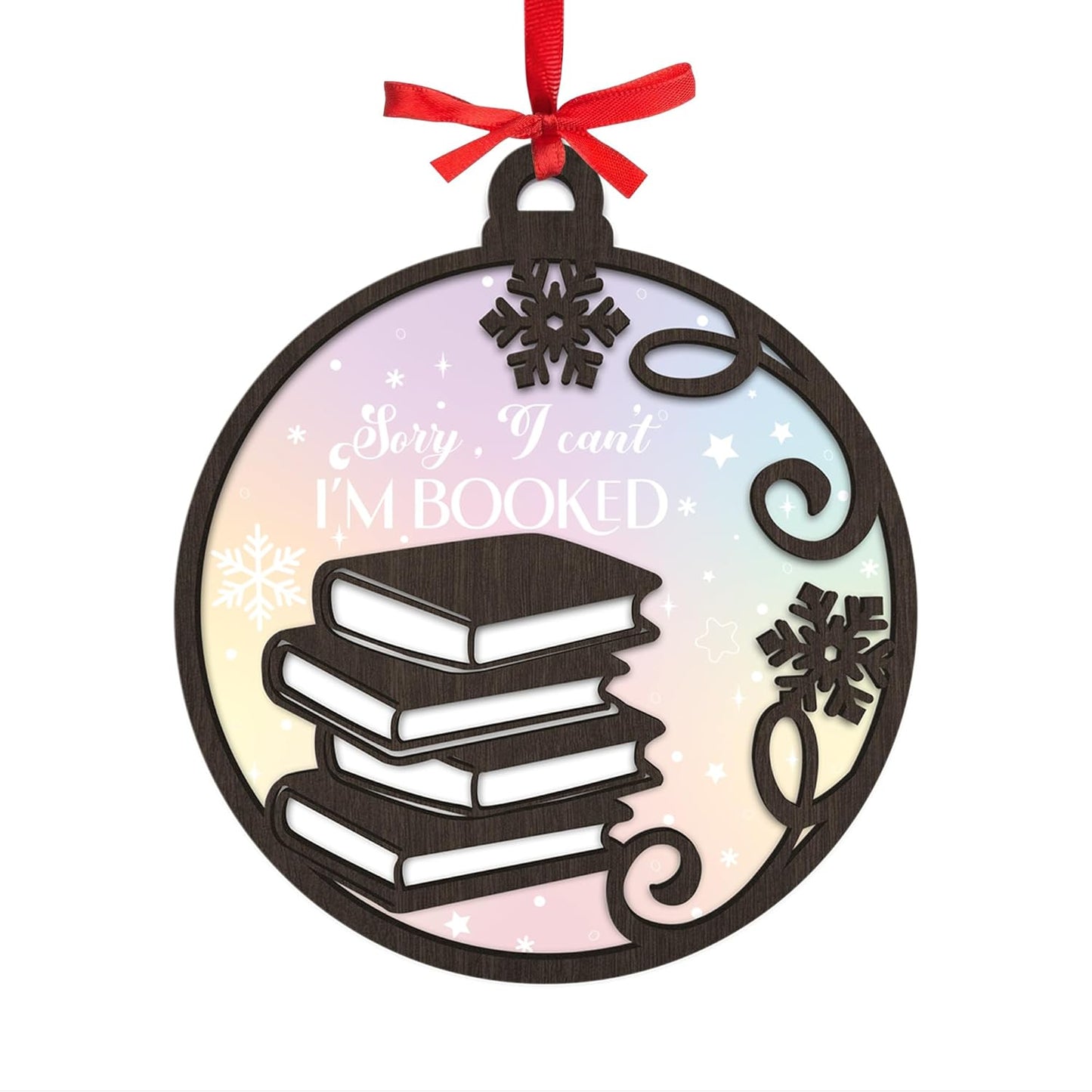 Librarian Christmas Ornament, Book Lovers Ornament, Teacher Gift