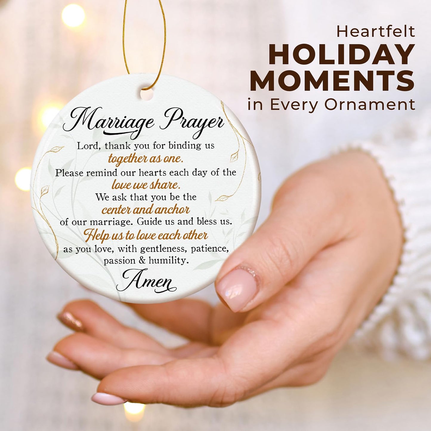 ZAGKOO Christian Wedding Gifts for Couple 2025 - Marriage Prayer Religious Wedding Gift for Newlyweds, Married Couples Anniversary, Bride, Groom - Mr & Mrs Decor, Bridal Shower Gift - Ceramic Ornament