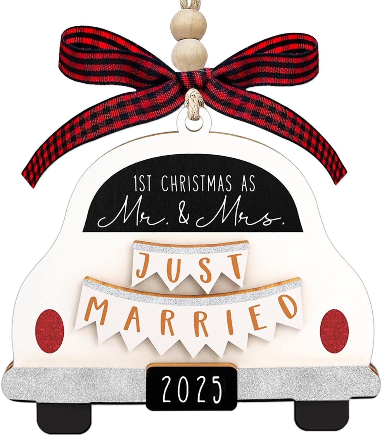 First Christmas Married Ornament 2025, Our First Christmas As Mr and Mrs Christmas Ornament - Bridal Shower Gift, Marriage Gifts, Wedding Gifts for Couples, Gifts for Newlyweds