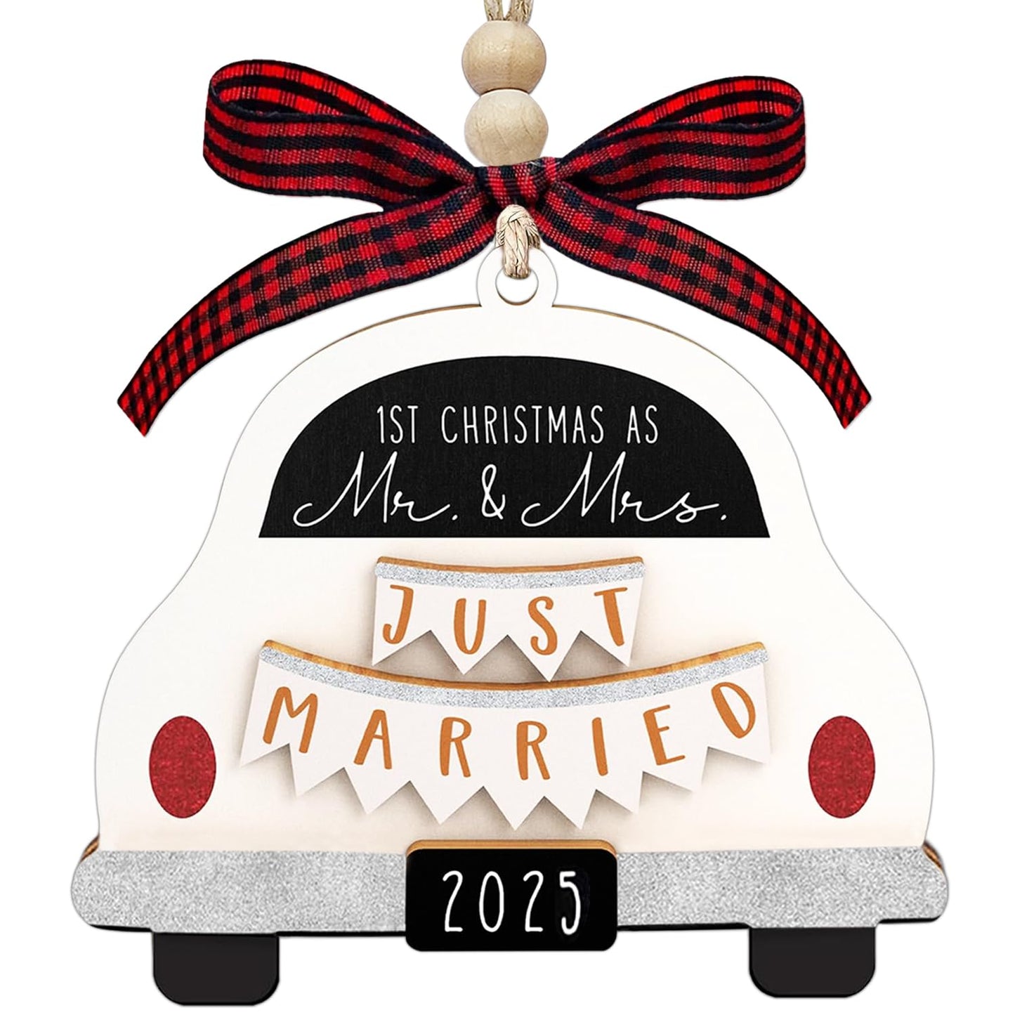 First Christmas Married Ornament 2025, Our First Christmas As Mr and Mrs Christmas Ornament - Bridal Shower Gift, Marriage Gifts, Wedding Gifts for Couples, Gifts for Newlyweds