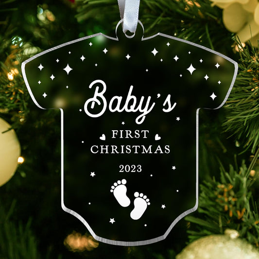 Baby's First Christmas Ornament 2023 - Baby First Christmas Ornament 2023 Boy, Girl - Baby First Christmas - My First Christmas Baby Ornament - Baby 1st Christmas Ornament - Acrylic Ornament 2023