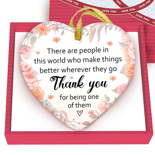 Thank You Christmas Ornament - Christmas, Thank You, Appreciation Gift for Women, Teacher, Coworker, Friend - There are People in This World - Inspirational, Farewell, Goodbye, Going Away Gift