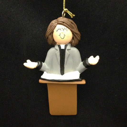 Minister: Female, Brown Ornament, Multi, Multi