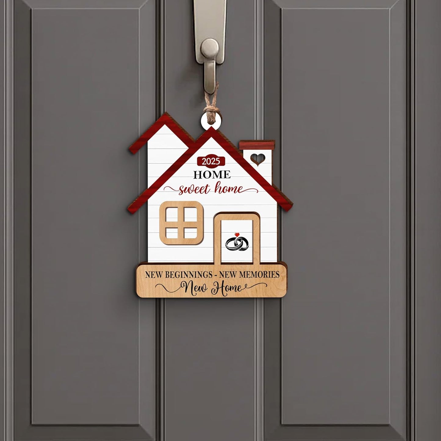 New Home Ornament 2025 - Housewarming Gift for Women, Couple, Newhome Owner - New Home Gift Idea - First House Christmas Ornament - New House New Beginning - Ceramic Xmas Decoration