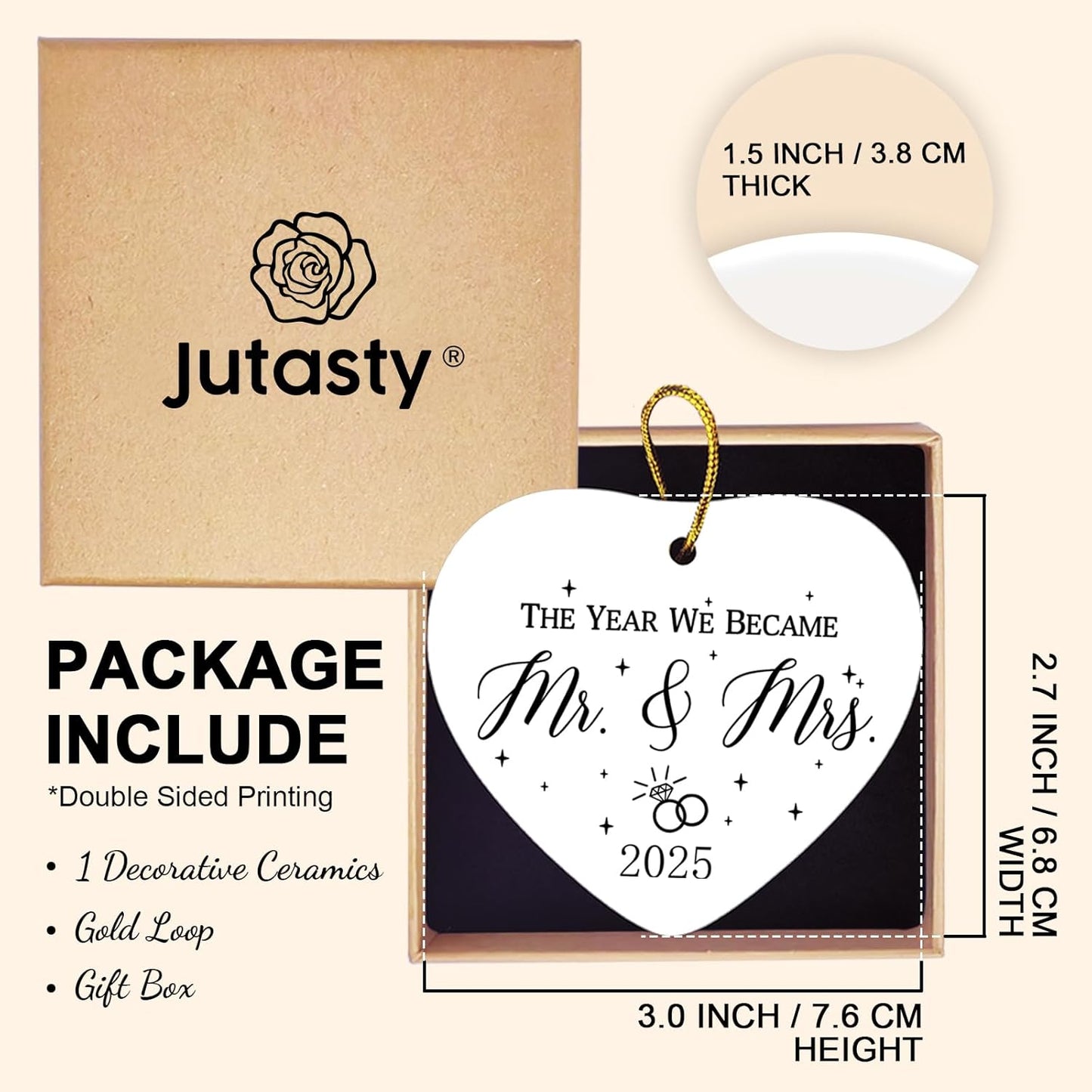 Mr and Mrs Gifts, Married Ornament Keepsake 2025, Wedding Gifts for Couples 2025, Future Mr and Mrs Gifts, Wedding Gifts for Couple Bride, Bridal Shower First Christmas Married Ornament 2025